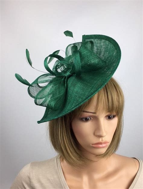 Green Fascinator Emerald Green Fascinator Hat Wedding Mother Of The