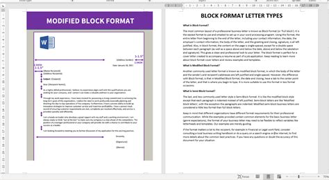 Block Style Business Letter Templates At