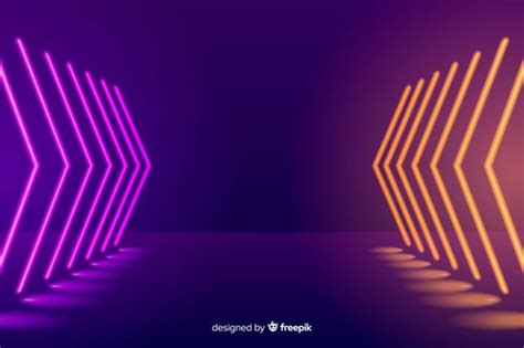 Free Vector Neon Illuminated Stage Background Stage Background