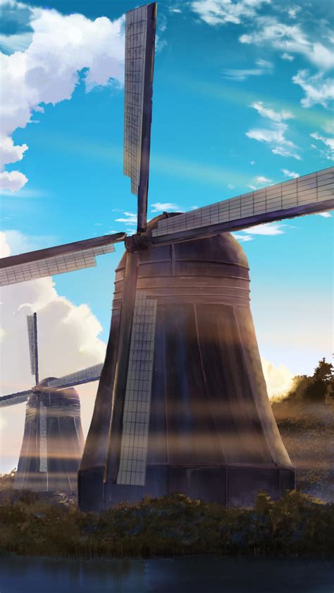 89542 Windmill Anime Artist Artwork Digital Art Hd 4k Rare