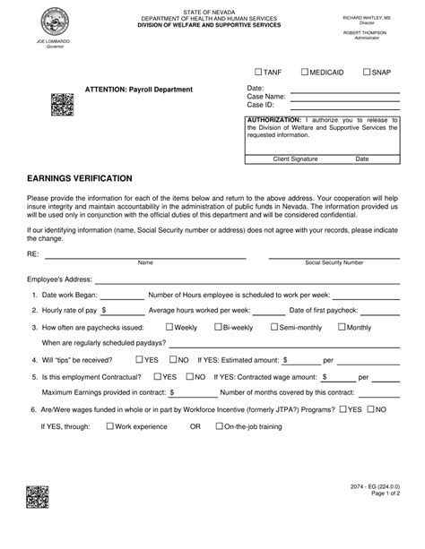 Form 2074 Eg Fill Out Sign Online And Download Fillable Pdf Nevada