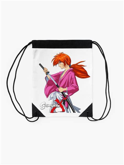 Himura Kenshin Battousai Samurai X Drawstring Bag For Sale By
