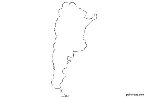 Argentina Outline Vector Map Coloring Page Mapa De Argentina
