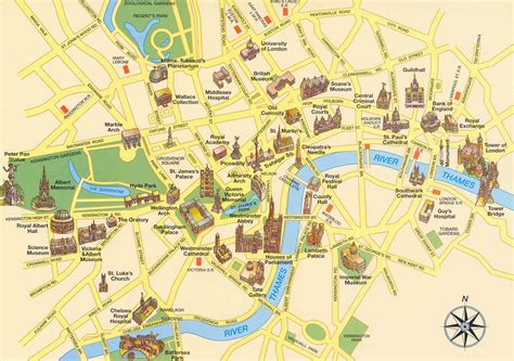 Tourist Map Of London •