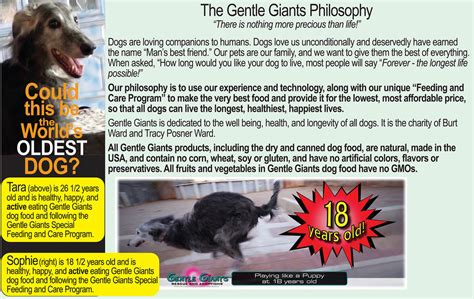 There have been significant improvements in her activity this provides your dog with the very freshest food possible. GENTLE GIANTS DOG FOOD & PRODUCTS - Home