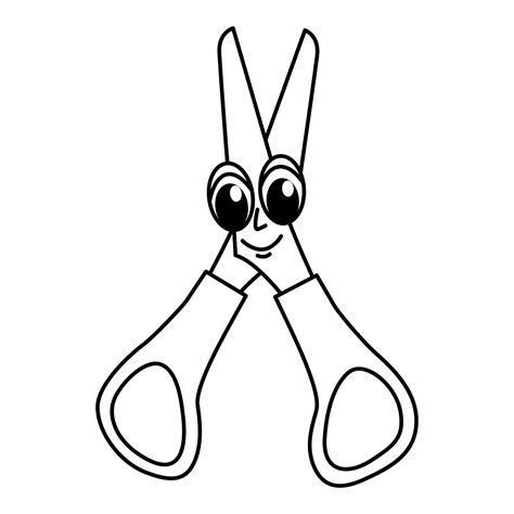 Premium Vector Funny Scissors Cartoon Vector Illustration