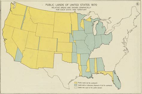 Public Lands Of The United States 1870 Norman B Leventhal Map