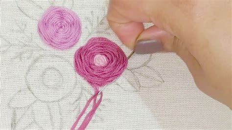 How To Embroider Spider Web Rose Stitchwoven Wheel Rose Embroidery