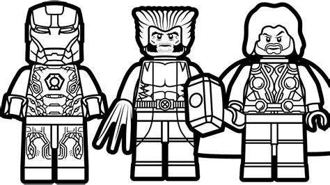 Lego avengers coloring pages getcoloringpages. Lego Iron Man and Lego Wolverine & Lego Thor Coloring Book ...