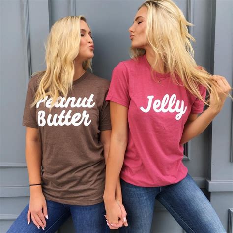 Peanut Butter And Jelly Bff Tees Bff Tee Halloween Costumes For Teens Girls Bff Matching Outfits