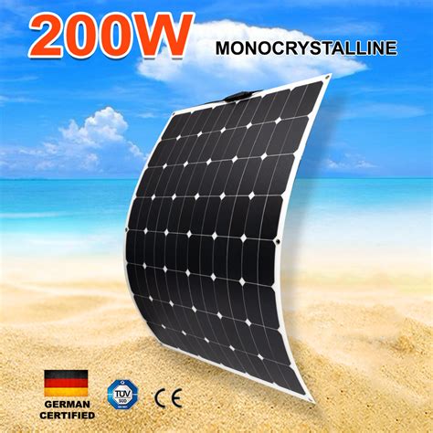 200W Sunpower Flexible Solar Panel Kit 12V Caravan Charging Power