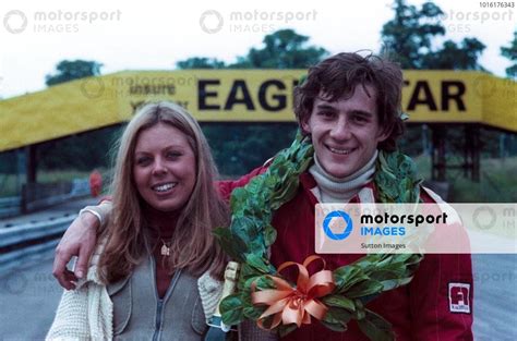 Ayrton Senna Da Silva Bra With His Wife Liliane Celebrate Another Race Victory Townsend