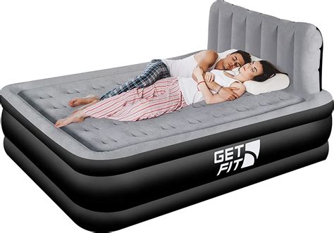 Get Fit Air Bed With Built In Electric Pump Premium King Airbed Quick Blow Up Bed With