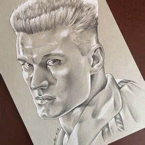 Ivan Drago Original Pencil Drawing A Fan Art Rocky Dolph Etsy