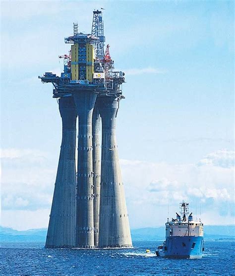 This Is One Of The Largest Oil Rigs In The World Being Moved Before It