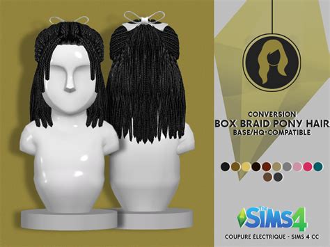 Box Braid Pony Hair Sims 4 Sims Sims 4 Toddler