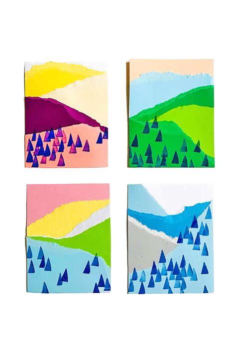Easy Torn Paper Landscape Art A Step By Step Guide