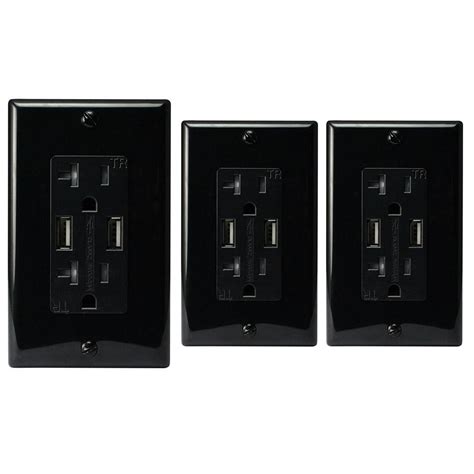 Asi 34 Amp Usb20 Amp Ac Outlet Ac Wall Outlet With Usb Charging Ports