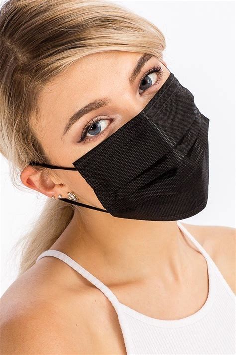 Black Disposable Surgical Face Mask 50 Pack Comfort 4u