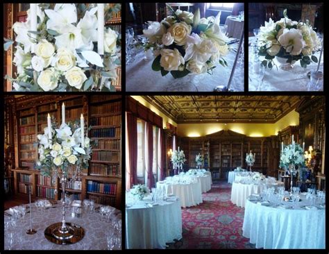 Wedding Flowers Table Decorations And Candelabras At Highclere Castle