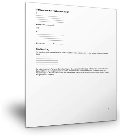 Check spelling or type a new query. Berliner Testament Vorlage Kostenlos