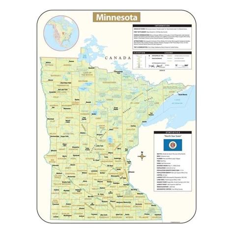 Minnesota Shaded Relief Map Shop Classroom Maps