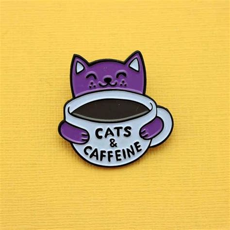 Punky Pins Cats And Caffeine Enamel Pin Buy Online Australia Beserk