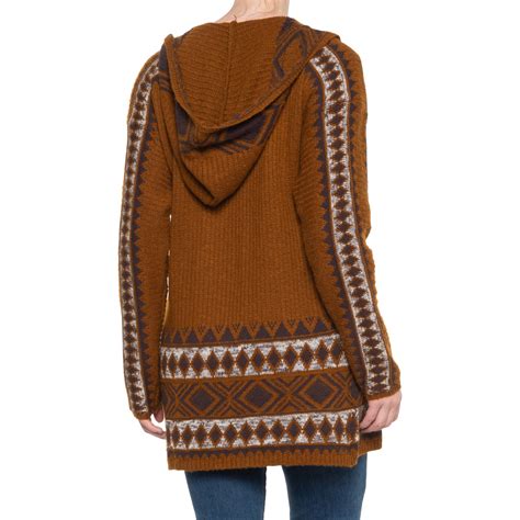 Lucky Brand Tribal Hooded Cardigan Sweater For Women
