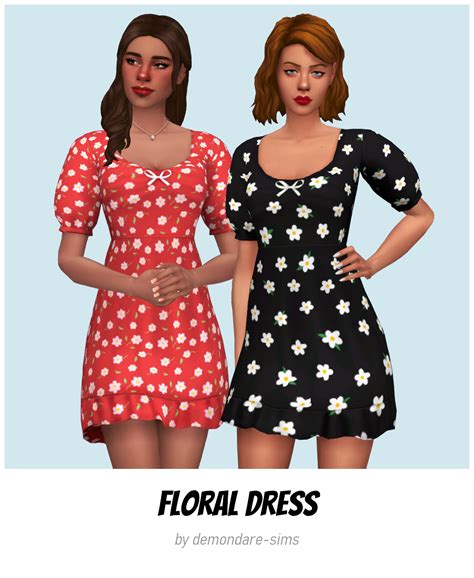 Floral Dress The Sims 4 Create A Sim Curseforge