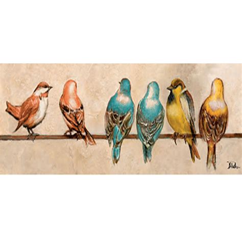 12 X 36 In Birds On A Wire Studio Art At Home