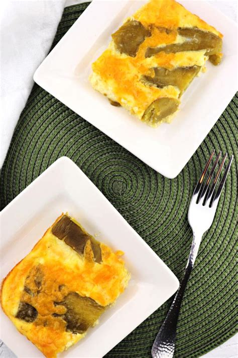 I use readily available whole canned ortega chilies, and layer them with a cheese filling. Chiles Rellenos Keto Breakfast Casserole | Explorer Momma