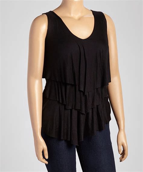 Look At This Black V Neck Tiered Tank Plus On Zulily Today Comfy