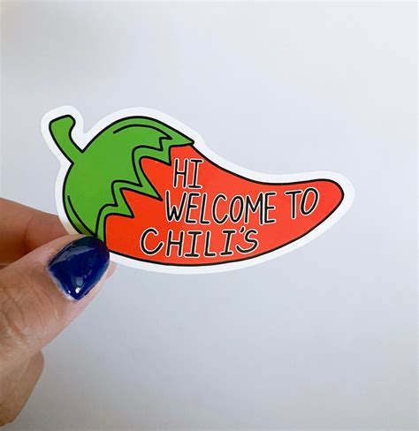 Hi Welcome To Chilis Sticker Vine Stickers Vine Water Etsy