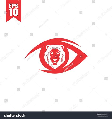 Lion Eye Logo Stock Vector Royalty Free 746876575 Shutterstock