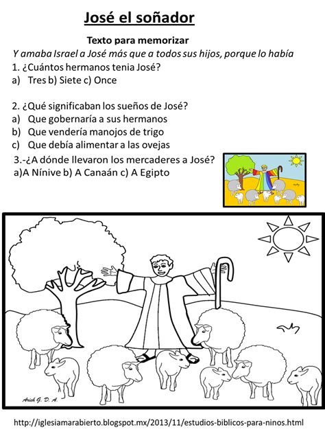 Iglesia Mar Abierto Estudio Bíblico Para Niños José El Soñador