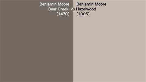 Benjamin Moore Bear Creek Vs Hazelwood Side By Side Comparison