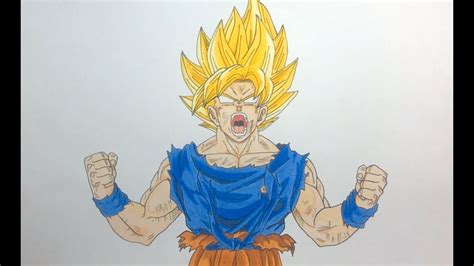 Drawing Goku Super Saiyan Ssj Dragon Ball Z Frieza Saga Youtube