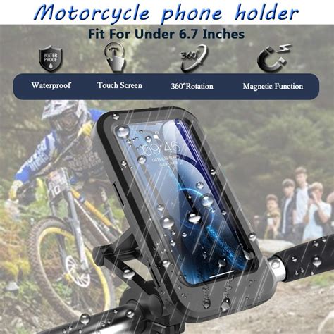 Universal Motorcycle And Bicycle Waterproof Mobile Phone Holder With