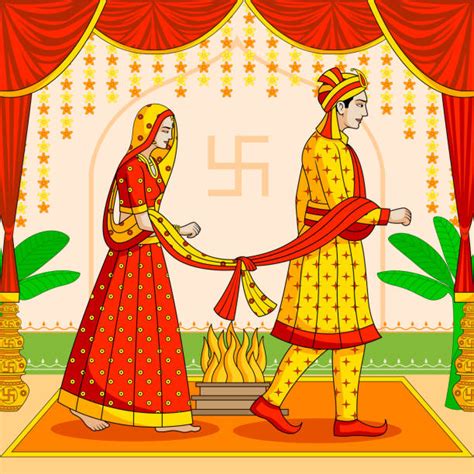 Hindu Wedding Illustrations Royalty Free Vector Graphics And Clip Art