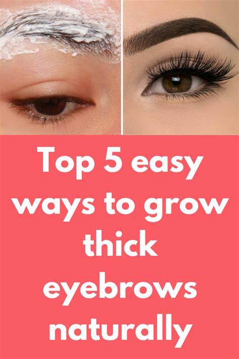 Top 5 Easy Ways To Grow Thick Eyebrows Naturally Thicker Eyebrows