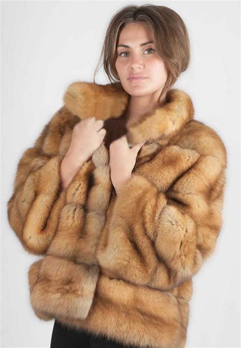Golden Sable Fur Jacket Fur Coat Sable Coat Fur