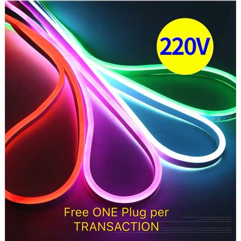 Led Waterproof Neon Flex Lights 220v Led Neon Rope Light Led Silicon