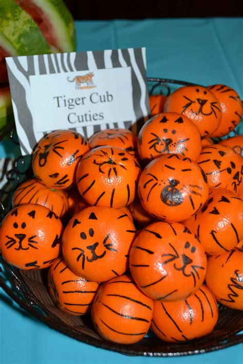 Zoo Birthday Party Snacks Tiger Cub Cuties Mandarin Oranges With