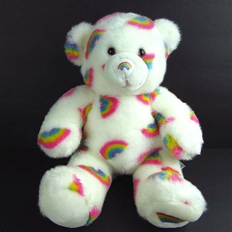 Build A Bear White Rainbow Teddy Summer Season Of Hugs 14 Plush Animal