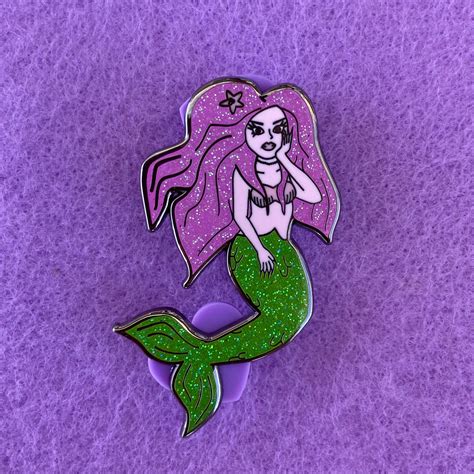 Mermaid Siren Enamel Pin Lapel Pin Magical Pin Cute Pin Etsy Uk