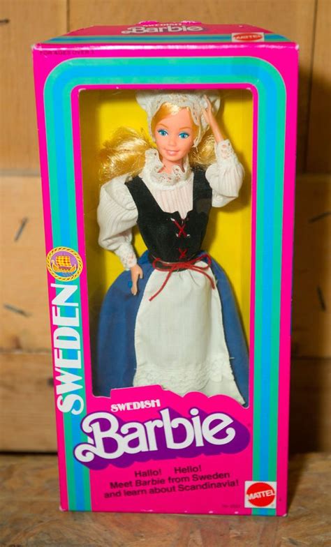 swedish barbie 1982 sweden nrfb barbie robe de poupée poupée