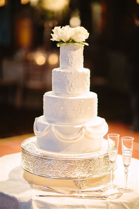 Classic White Wedding Cake With Unusual Flavors