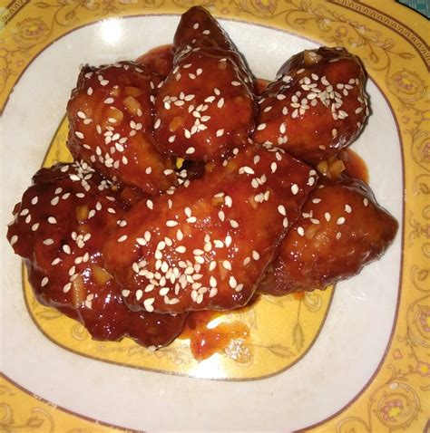 Korean recipes made with chicken wings. Resep Makanan Korean Honey Chicken With Chicken Wings