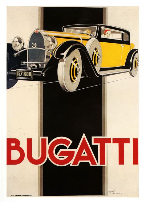 1930 Bugatti Art Deco Posters Vintage Posters Poster Art