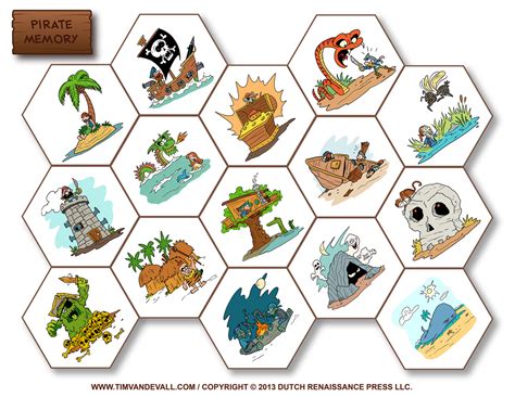 Free Printable Memory Game For Kids Featuring Pirates